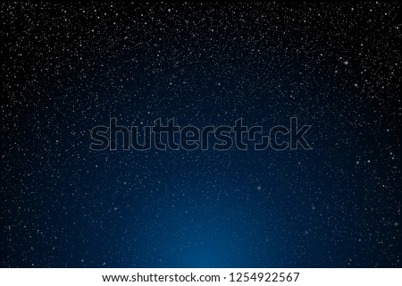 Realistic Starry Sky Blue Glow Shining Stock Vector Royalty Free