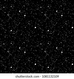 Realistic stars field vector beackground. Seamless pattern of starry night sky.