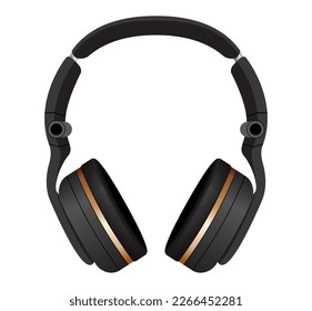 realistic stereo headphone isolated on white
