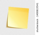 Realistic sticky note with shadow. Yellow paper. Message on notepaper. Reminder. Vector illustration.