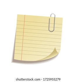 Realistisch klebriger Notizzettel. Leeres Papier. Vector-Abbildung.