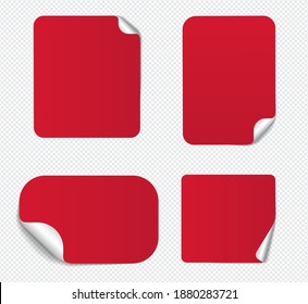 Realistic sticky notes isolated with real shadow on white background. Square sticky paper reminders with shadows, paper page mock up. 