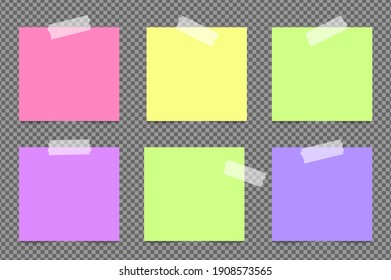 Realistic sticky notes isolated with real shadow on white background. Square sticky paper reminders with shadows, paper page mock up. 
