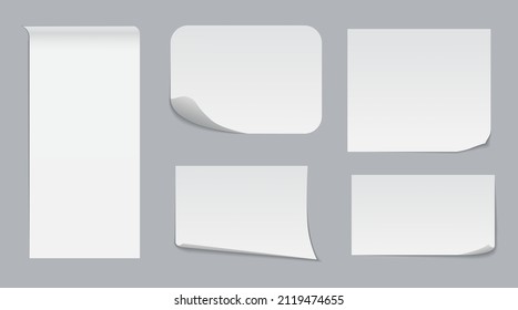 Realistic sticky notes isolated with real shadow Square sticky paper reminders with shadows paper
