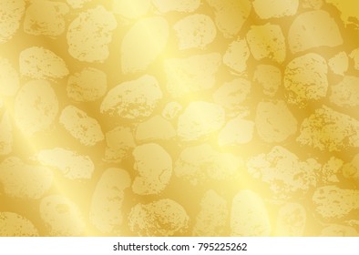 Realistic stone gold shiny texture with sparkles. Shiny metal foil gradient. Vector illustration