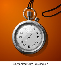Realistic stopwatch vector illustration