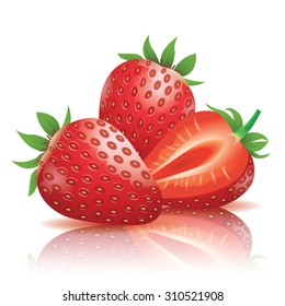 Realistic strawberry illustration