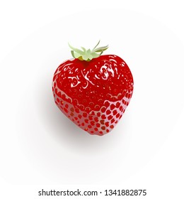 Realistic strawberry, vector illustration