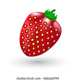 Realistic Strawberry. Vector Illustration