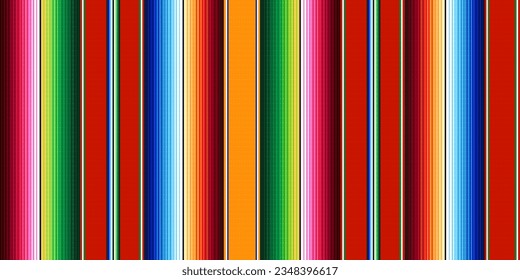 Realistic striped pattern of mexican cape. Seamless vector pattern