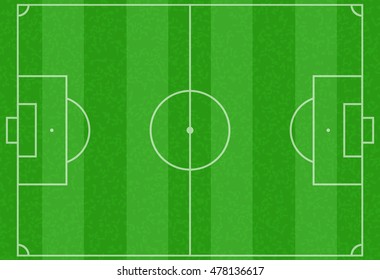 Realistic striped textured grass football or soccer field for any design vector illustration