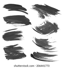 Realistic strokes painted with black paint 1