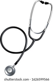 Realistic style Stethoscope vector Element. 