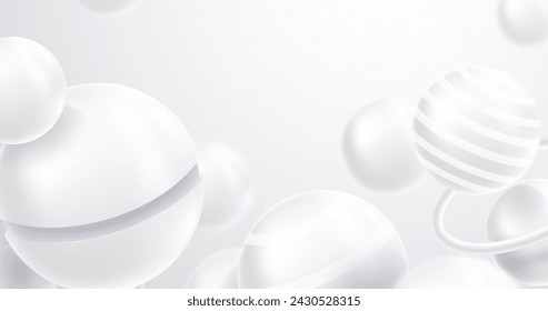 Realistic style white monochrome background vector design in eps 10