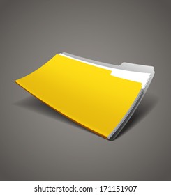 Realistic stylish folder. Vector.