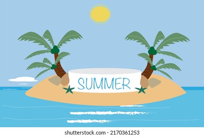 Realistic summer sale label in vector format.