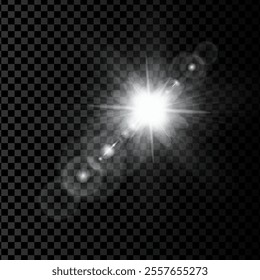 Realistic sun ray effect background