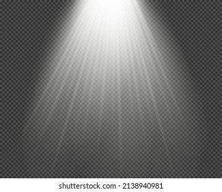 Realistic sun rays. light effect. Warm glow effect. The sun, a ray of sunshine.