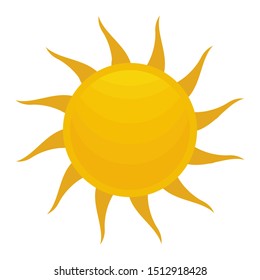 Realistic Sun Vector with White Background and Summer Elements Images. Vector illustration