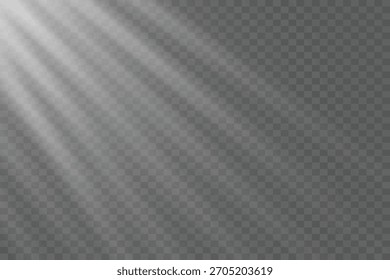 Realistic Sunbeams Light Effect Overlay