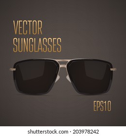 Realistic sunglasses icon. Vector illustration