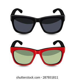 Realistic Sunglasses. Vector illustration