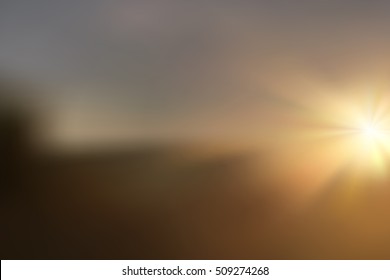 Realistic Sunset And Sunrise Illustration