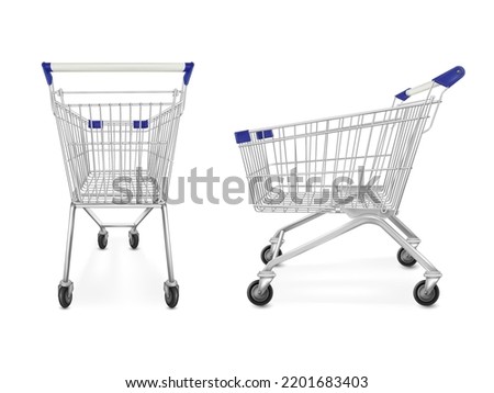 Similar – Image, Stock Photo Shopping cart wheel