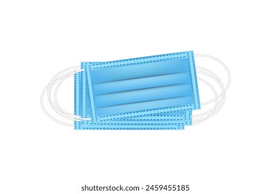 Vector quirúrgico realista de la máscara facial. 