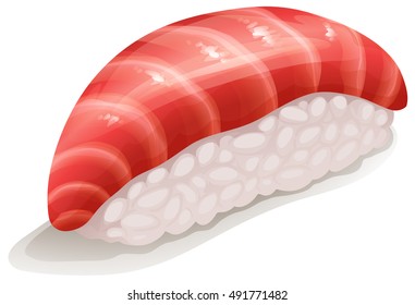 Realistic sushi vector illustration
