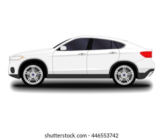 realistic SUV car. 