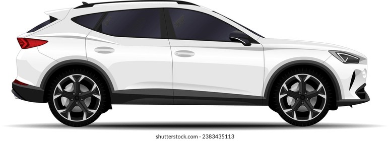 coche deportivo realista. vista lateral