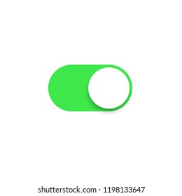 Realistic switch toggle buttons, set or tree sliders in ON and OFF position Vector illustration.