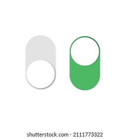 Realistic switch toggle buttons, set or tree sliders in ON and OFF position Vector illustration. EPS10.