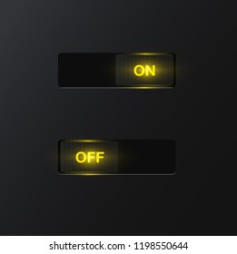 Realistic switches for web usage, vector illustration
