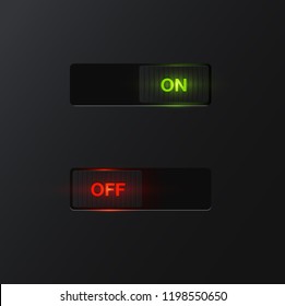 Realistic switches for web usage, vector illustration