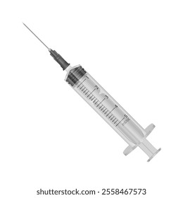 Realistic syringe, Isolated medicine syringe vector illustration