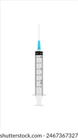 Realistic syringe vector illustration. syringe icon vector 