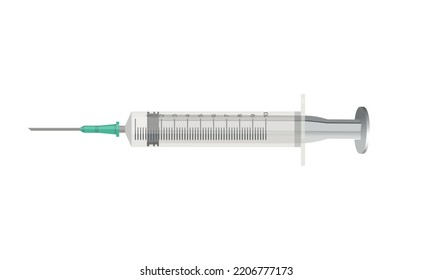 vector de jeringa realista. vector aislado de jeringa