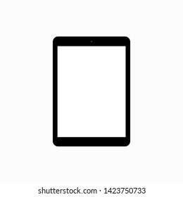 Realistic tablet computer with blank screen on transparent background.set of modern tablet and mobile phone  isolated - Editable EPS10