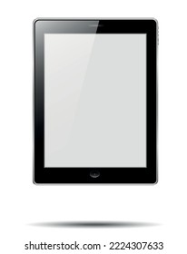 Realistic tablet mockup with blank screen. tablet vector isolated on white background. tablet different angles views. Vector illustration