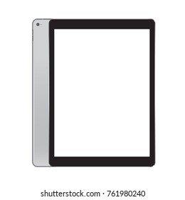 Realistic tablet mockup with blank screen