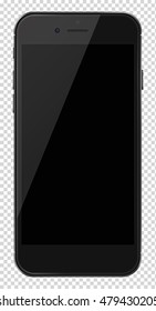 Realistic tablet pc computer with black screen isolated on white background. Vector eps10 illustration.