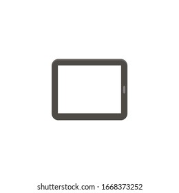Realistic tablet pc computer with blank screen isolated on white background.