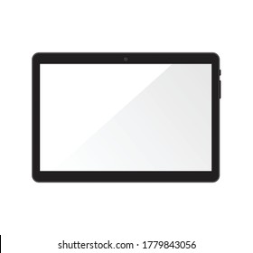 Realistic tablet pc computer with blank screen Isolated  on transparent background. Can Use for Template, Project, Presentation or Banner. Electronic Gadgets, Device Set Mock Up.