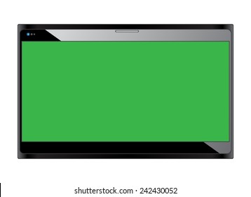 Realistic tablet pc computer with blank screen