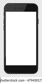 Realistic tablet pc computer with blank screen isolated on white background. Vector eps10 illustration.