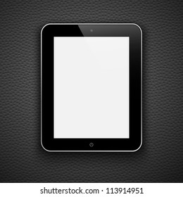 Realistic tablet pc computer isolated on a grey background. Eps10