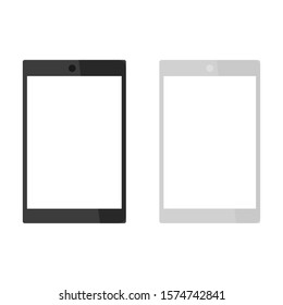 Realistic tablet pc computer on white background. Vector illustration.