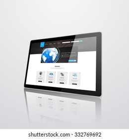 Realistic tablet pc computer. Vector eps10 illustration 